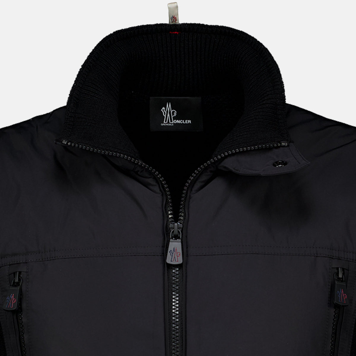 Black Wool and Polyester Cardigan
