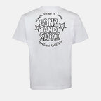 Sacai T-shirt, White Logo T-shirt, Luxury Ready-to-Wear, Premium Cotton T-shirt, Designer T-shirt