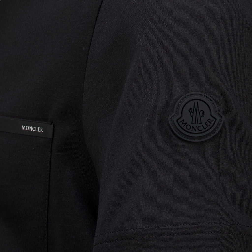 Camiseta de punto de algodón con bolsillo en el pecho