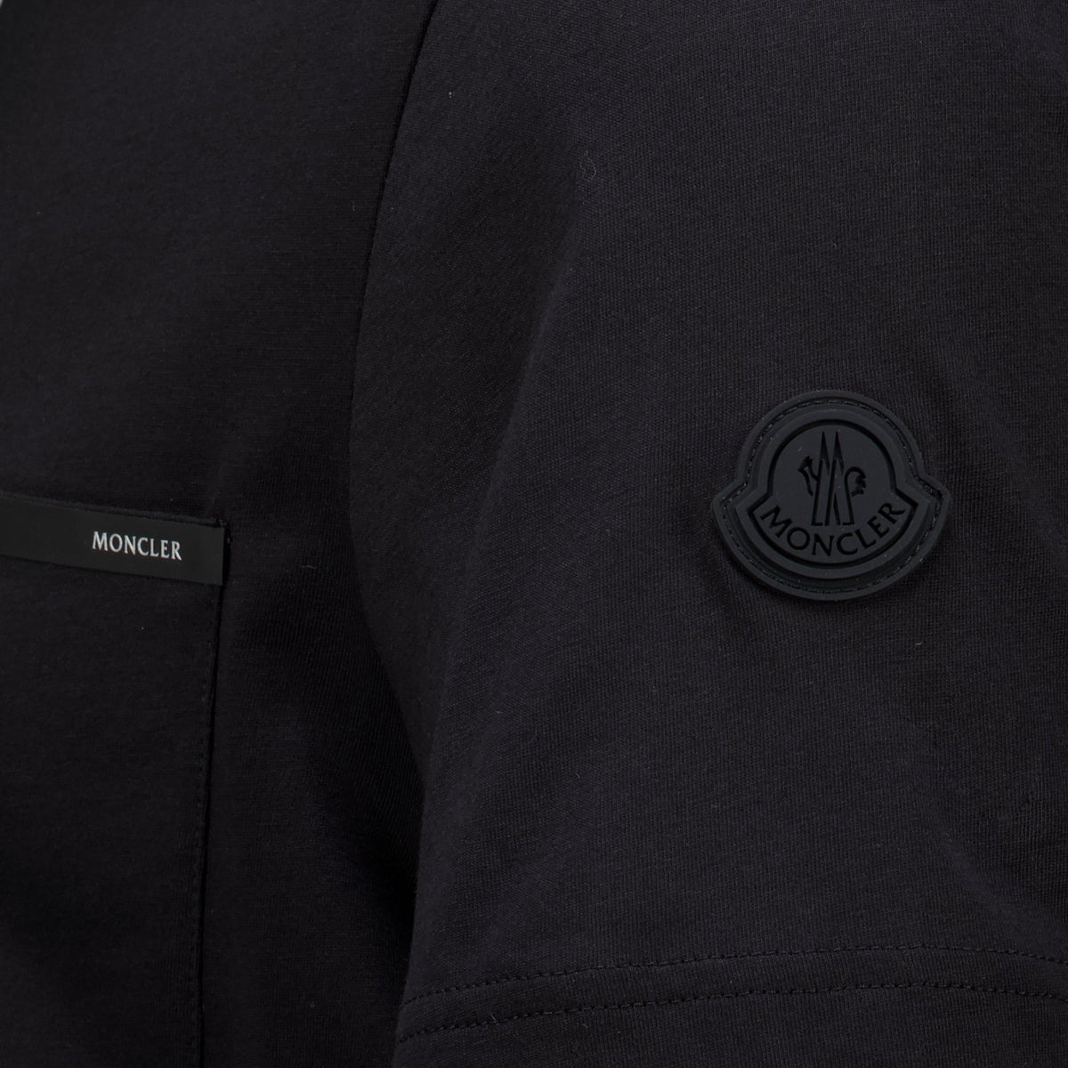 Camiseta de punto de algodón con bolsillo en el pecho