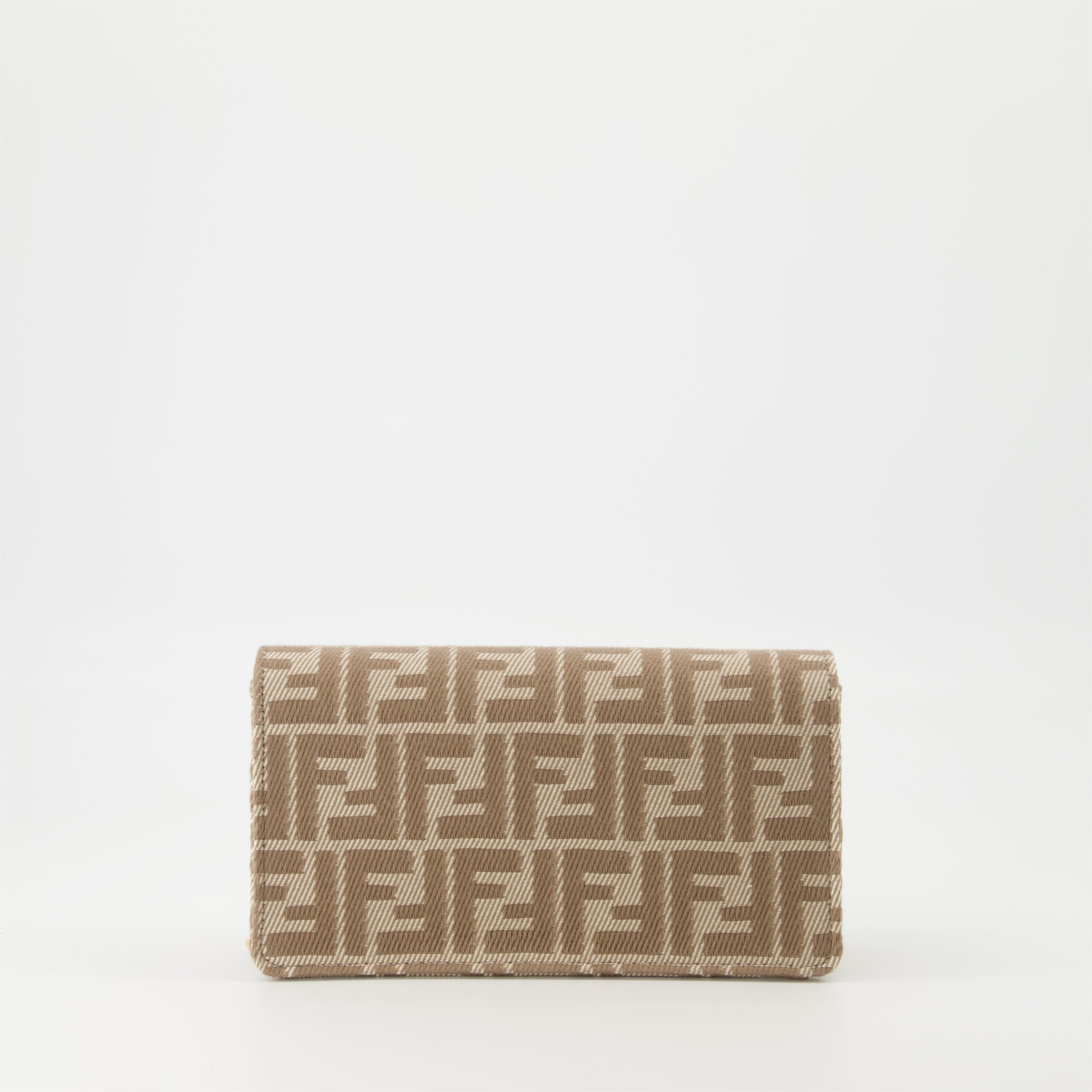 Baguette wallet, denim effect wallet, Fendi wallet, women's accessories, designer wallet