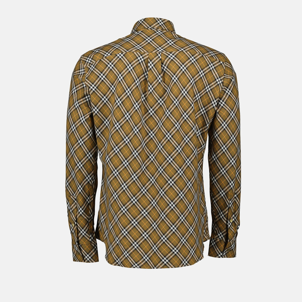 checkered shirt, cotton shirt, vintage pattern, classic collar, autumn-winter collection