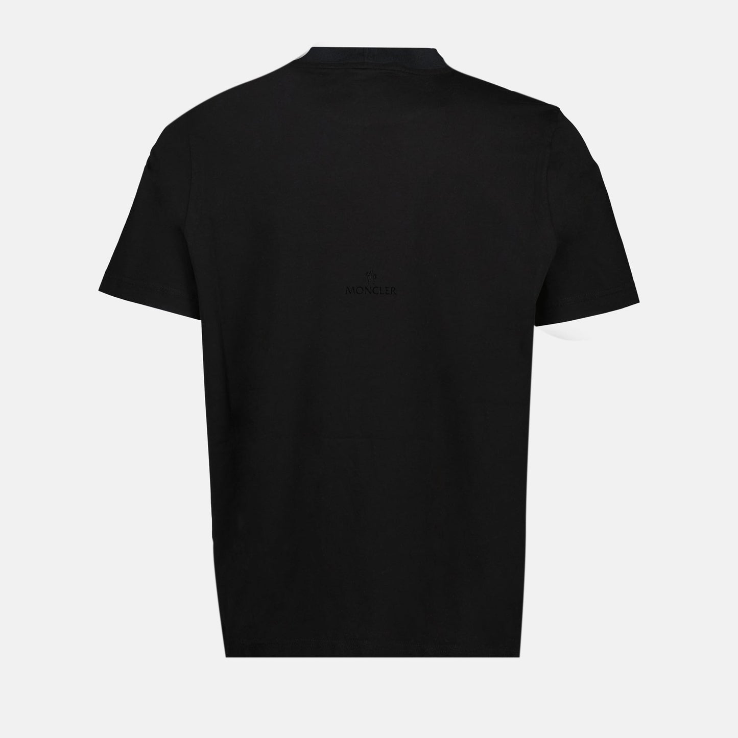 Moncler T-shirt, Black Logo T-shirt, Luxury Cotton T-shirt, Autumn-Winter 2024, Designer T-shirt