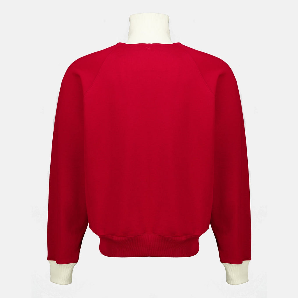 Giacca rossa in cotone con zip