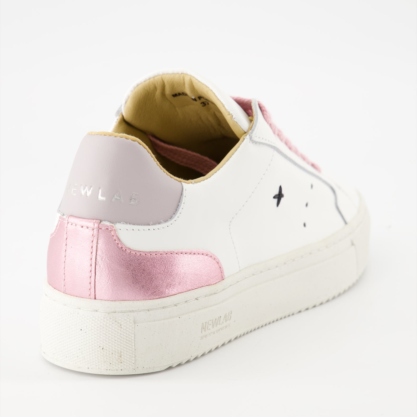 Luxury sneakers, White-rose leather sneakers, Lug sole sneakers, New Lab NL10, Spring-Summer 2024 footwear