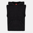 Image d'un sweatshirt sans manches en coton éponge de Diesel pour hommes - Saison Printemps-Été 2026 - Vue de devant
