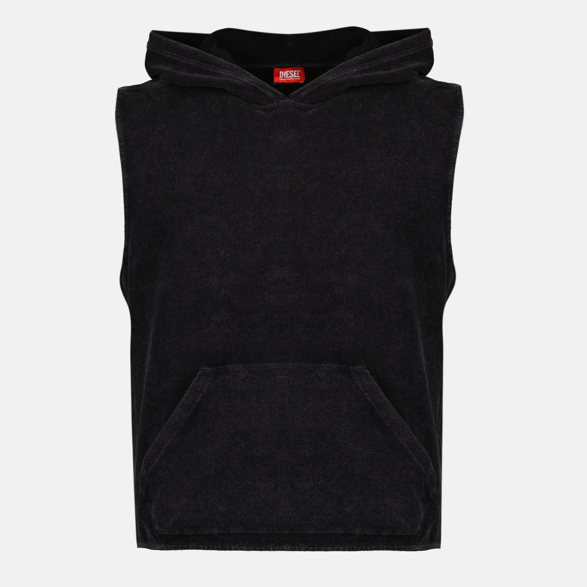Image of Sleeveless Cotton Terry Sweatshirt by Diesel for Men - Season Spring-Summer 2026 - Front View