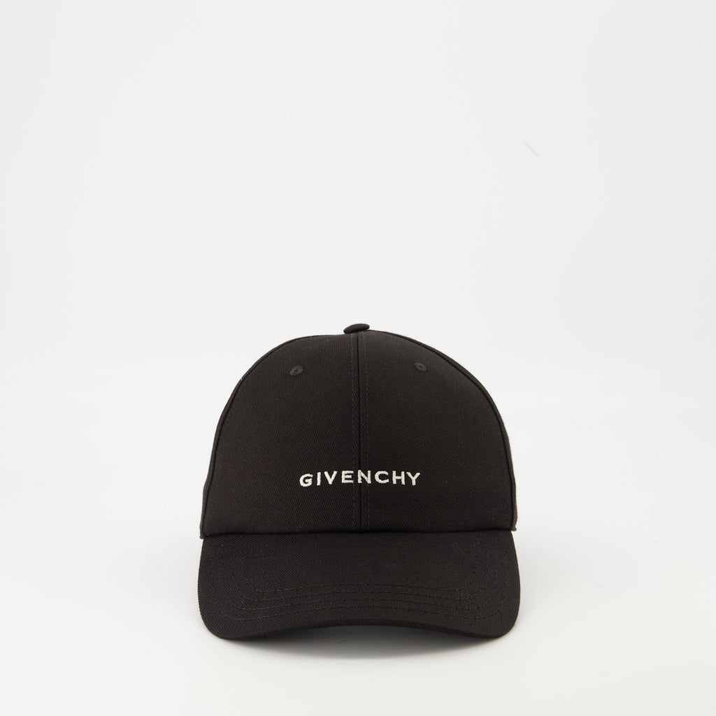 Givenchy cap, black cotton cap, embroidered logo cap, adjustable cap, autumn winter accessories