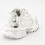 Diesel sneakers, S-Pro-V-Dense Low W, breathable mesh shoes, non-slip rubber sole, metallic effect footwear