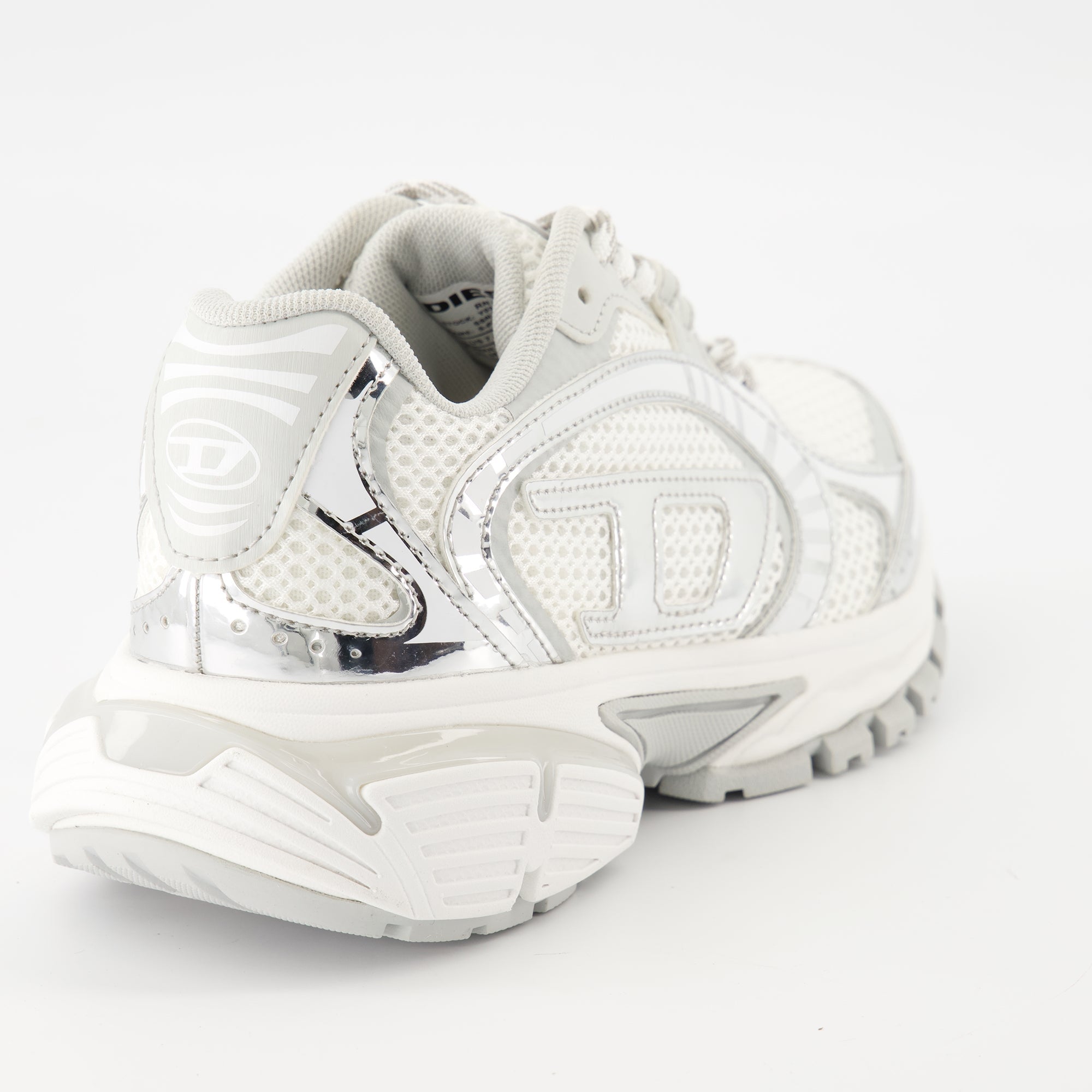 Diesel sneakers, S-Pro-V-Dense Low W, breathable mesh shoes, non-slip rubber sole, metallic effect footwear