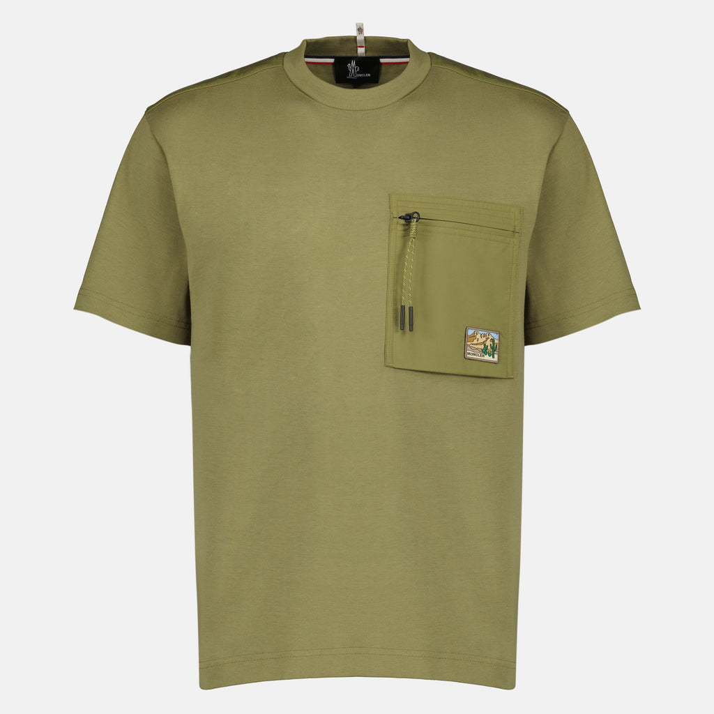 カーキコットンポケットTシャツ