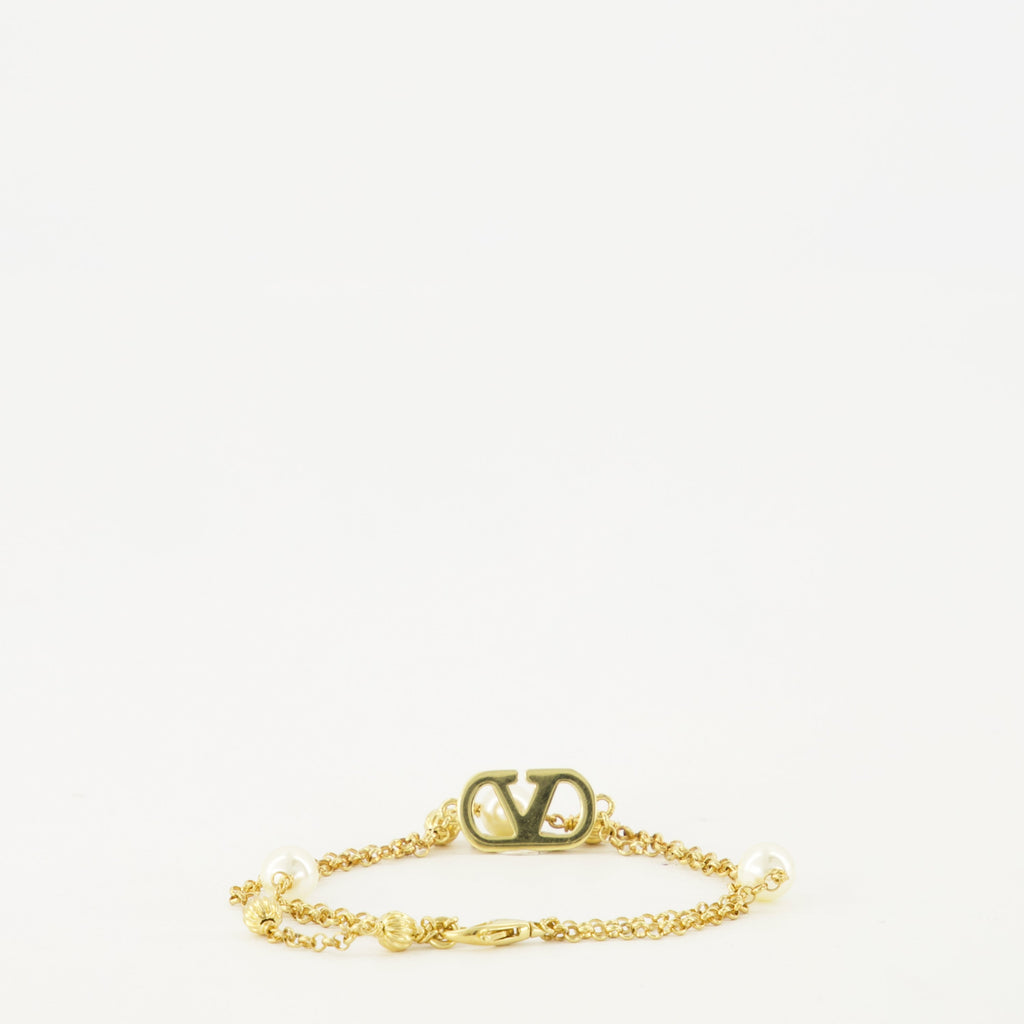 Vlogo Bracelet with Beads and Swarovski® Crystals