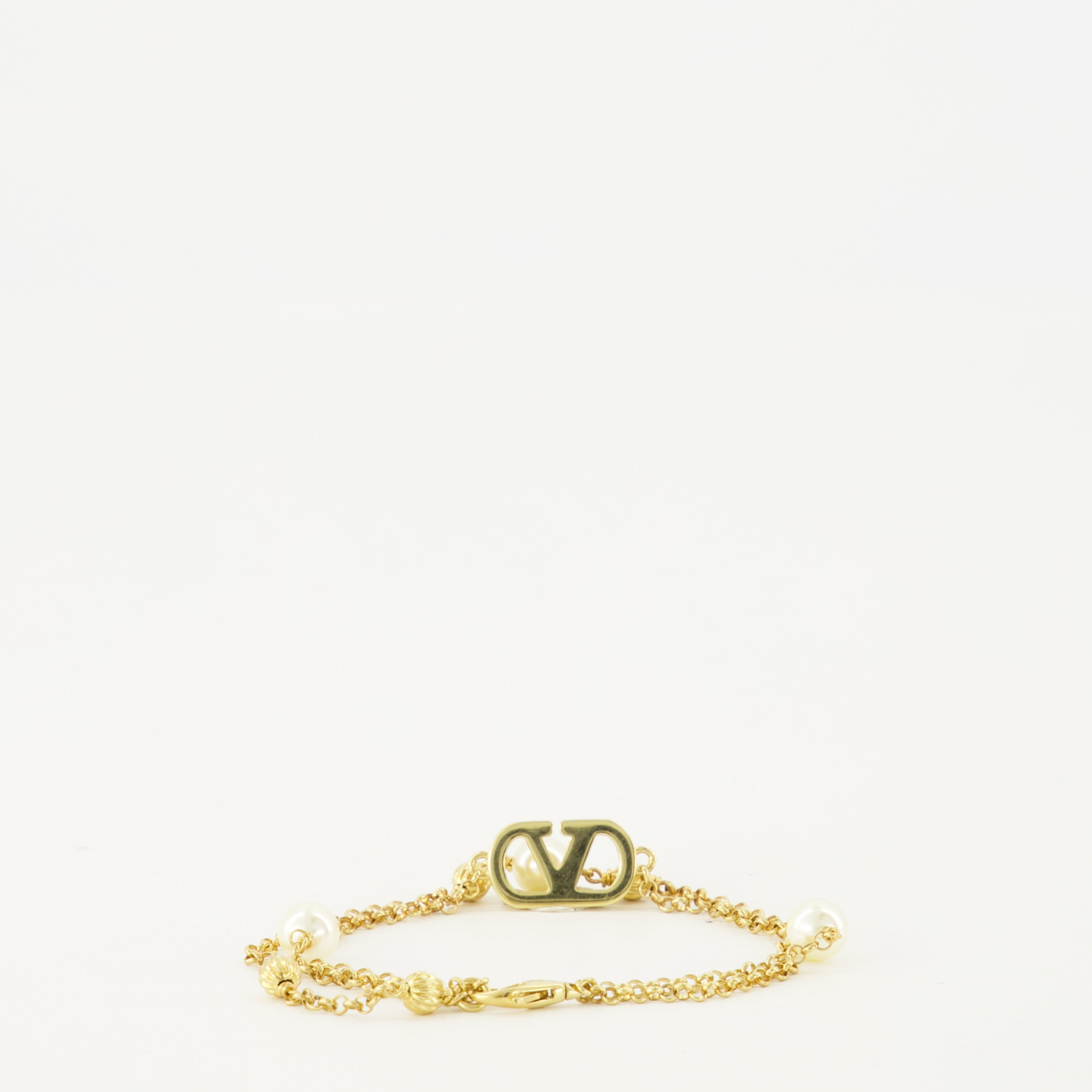 Vlogo Bracelet with Beads and Swarovski® Crystals