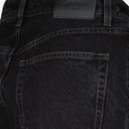 Image of V-Waist Long Baggy Denim Jeans by Saint Laurent for Women - Season Autumn-Winter 2025 - Detail View 2