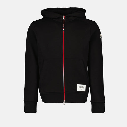 Hoodie Noir à Fermeture Éclair