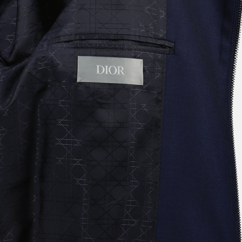 Image of Navy Zipped Jacket by Dior for Men - Season Spring-Summer 2026 - Detail View 2
