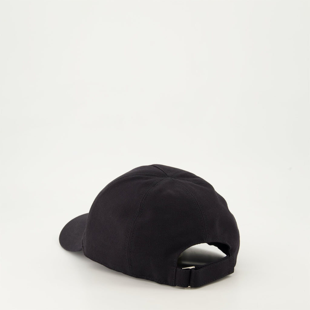 Black cotton cap, denim style hat, elegant men's accessory, casual headwear, Autumn-Winter collection