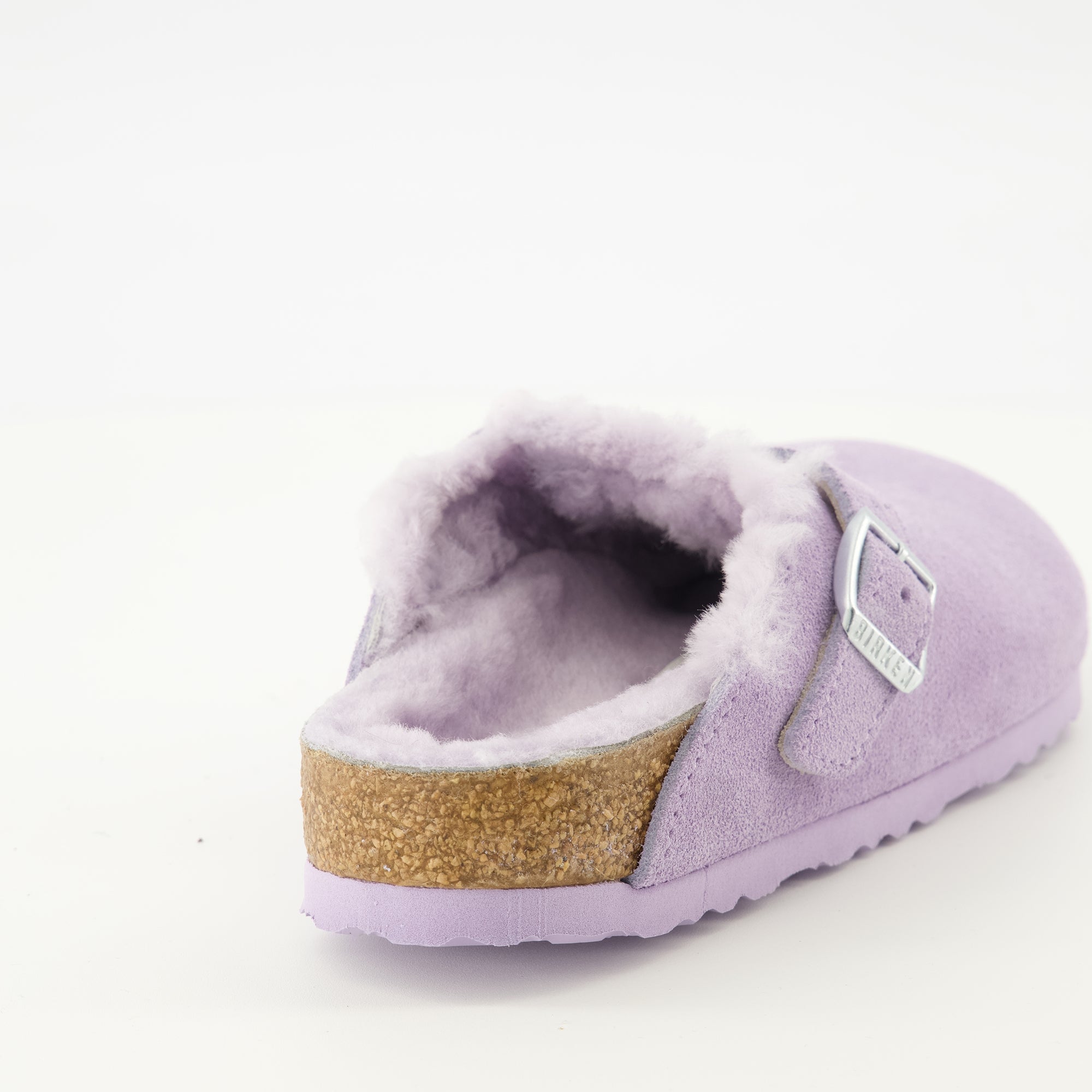 Image of Boston Violet Fur Mules by Birkenstock for Women - Season Spring-Summer 2026 - Back View