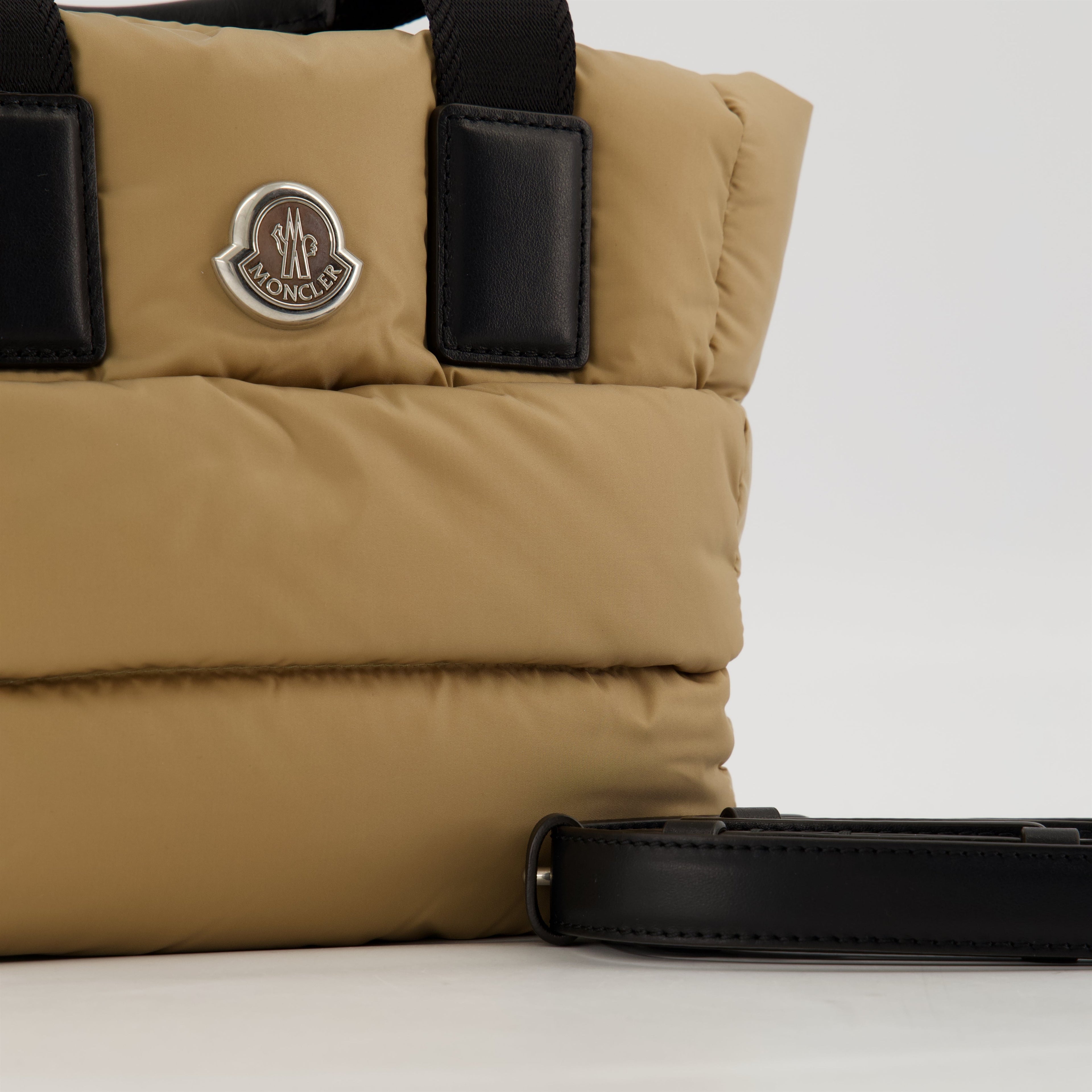 Cabas Caradoc, beige handbag, nylon bag, Moncler bag, luxury accessories