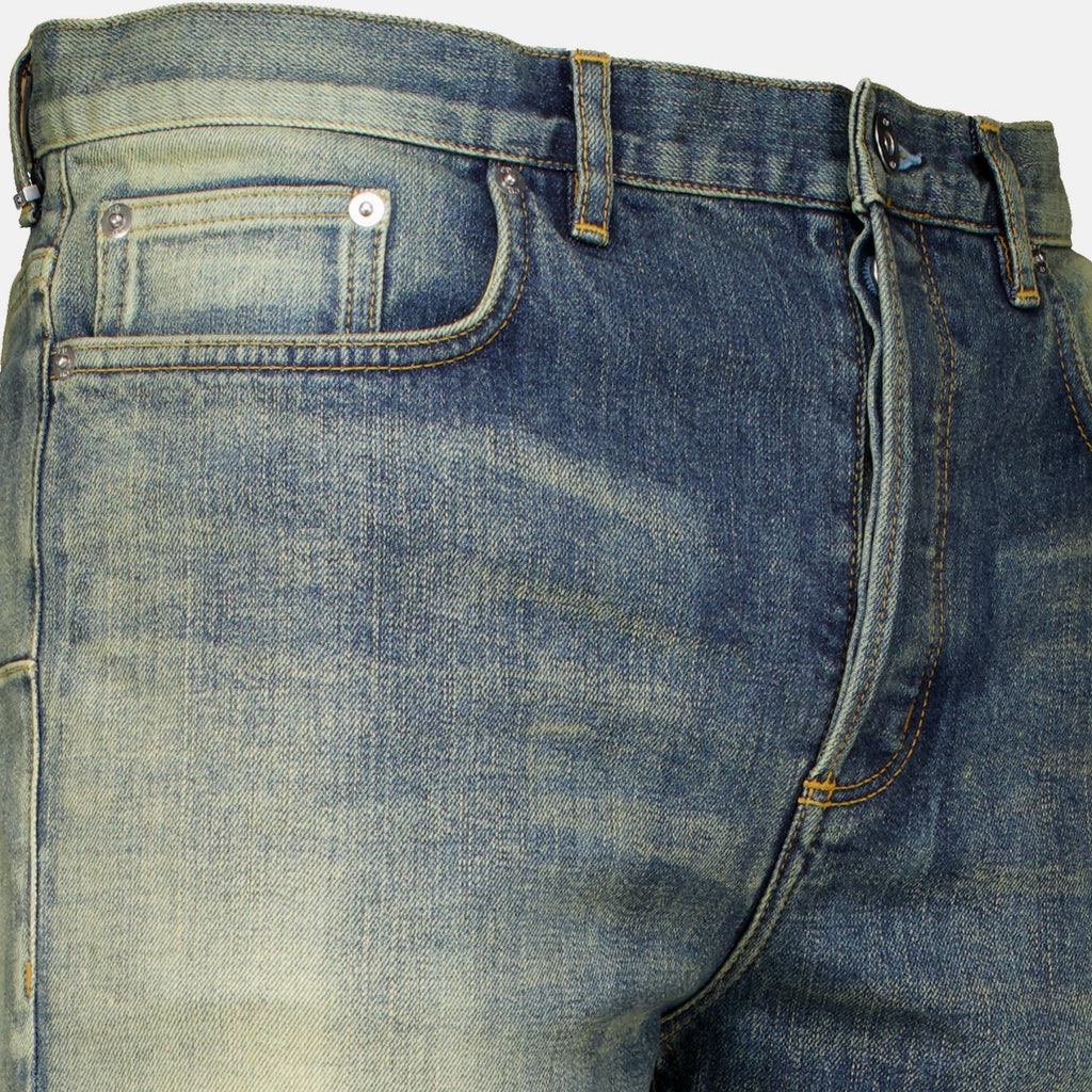 Lange Skinny-Jeans in verwaschenem Blau