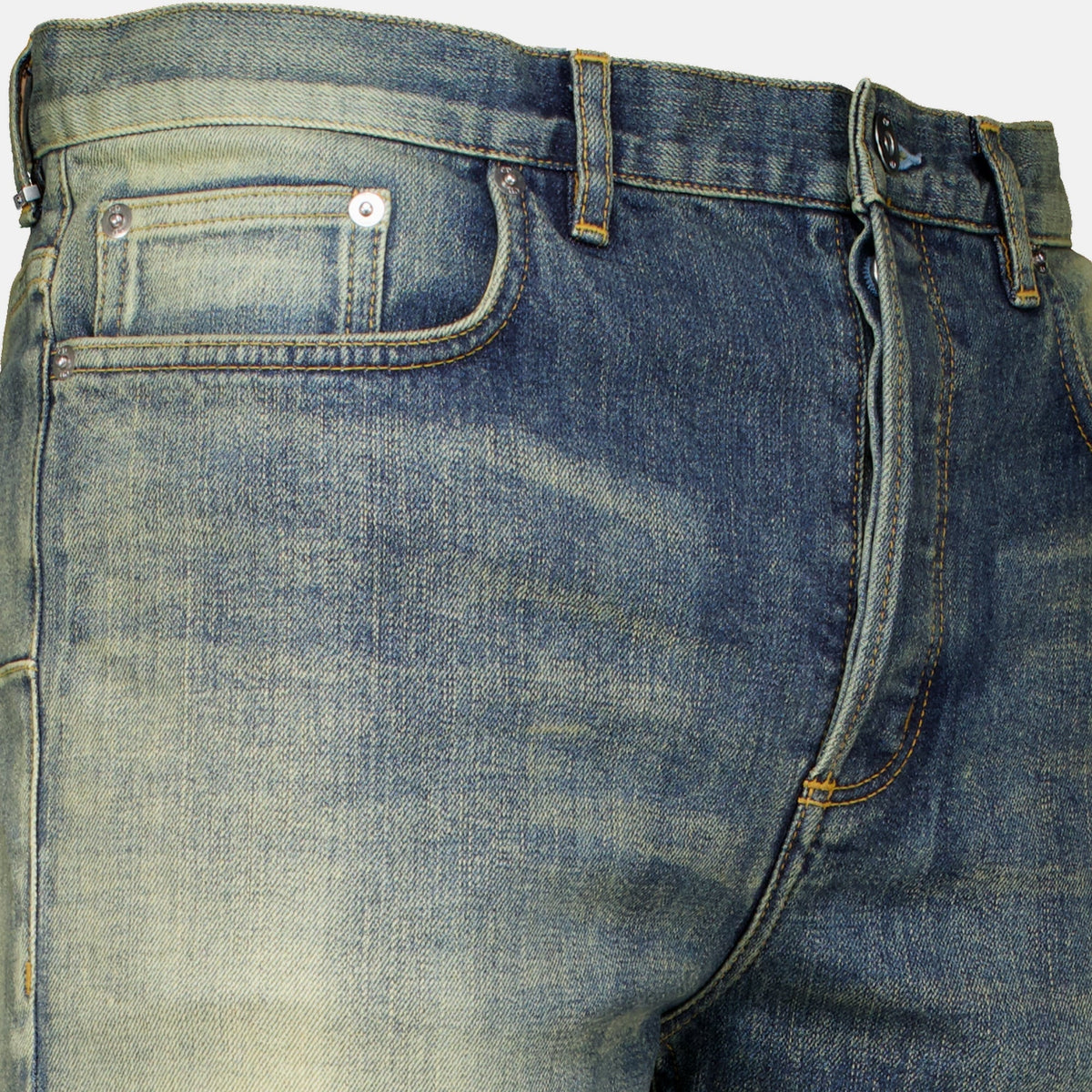 Lange Skinny-Jeans in verwaschenem Blau