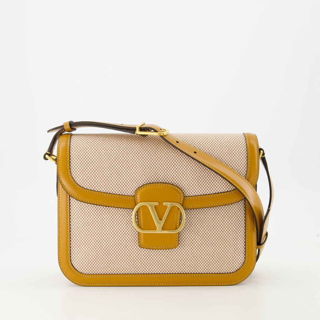 Image of Canvas Leather Sac 9T05 by Valentino Garavani for Women - Season Spring-Summer 2025 - Front View