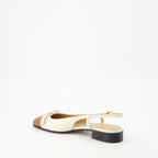 beige ballet flats, leather shoes, Valentino Garavani, ankle strap flats, Spring-Summer 2025 collection