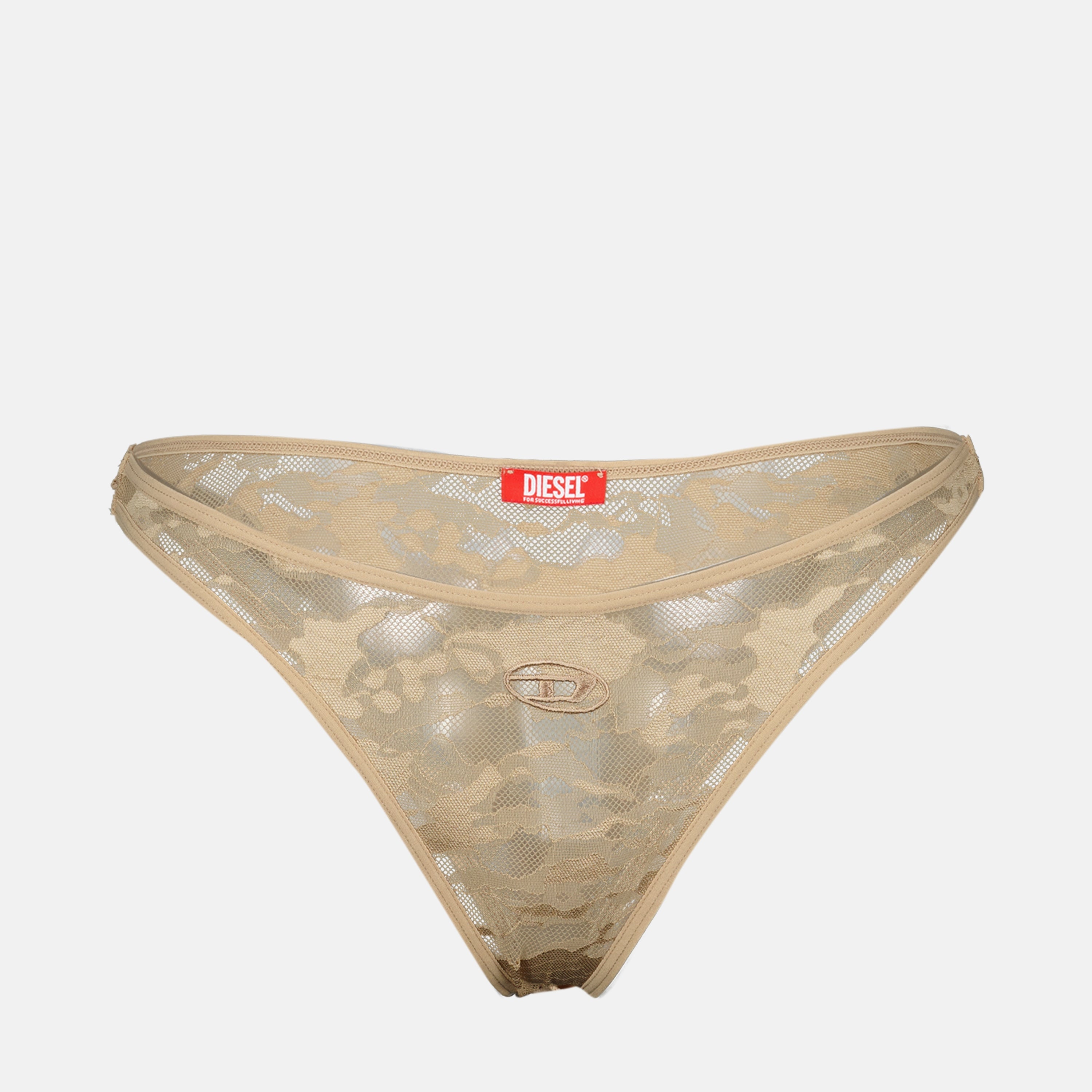 Lace Tanga, Beige Lingerie, Diesel Tanga, Women's Lingerie, Spring-Summer 2025