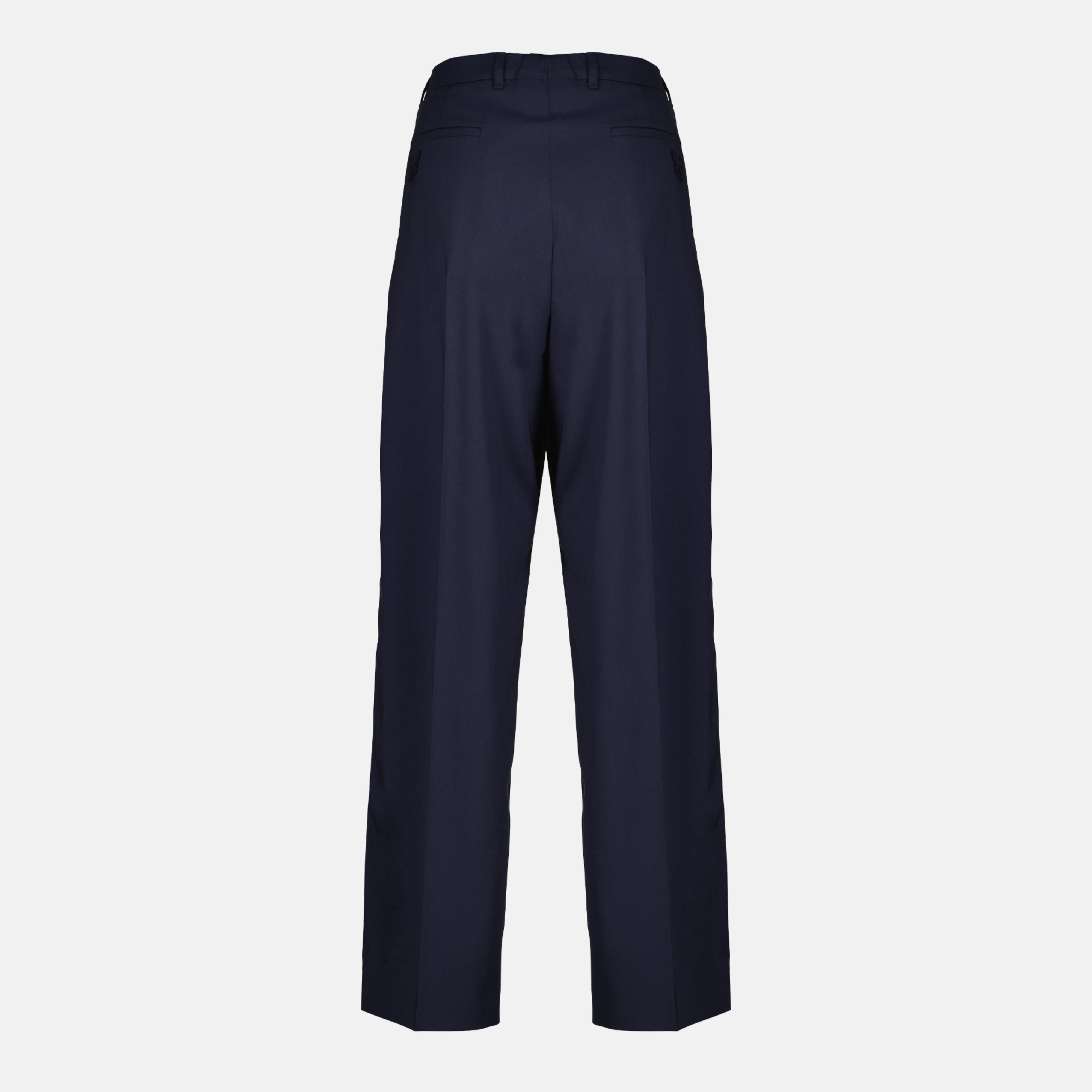 Navy Wool Trousers - Miu Miu | WE IN STYLE