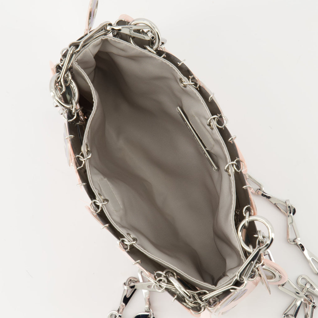 Sparkle handbag, rose violet bag, stylish accessory, modern handbag, polyester bag