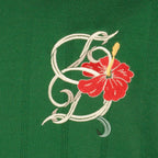 D-Hibiscus Grünes Baumwollpolo