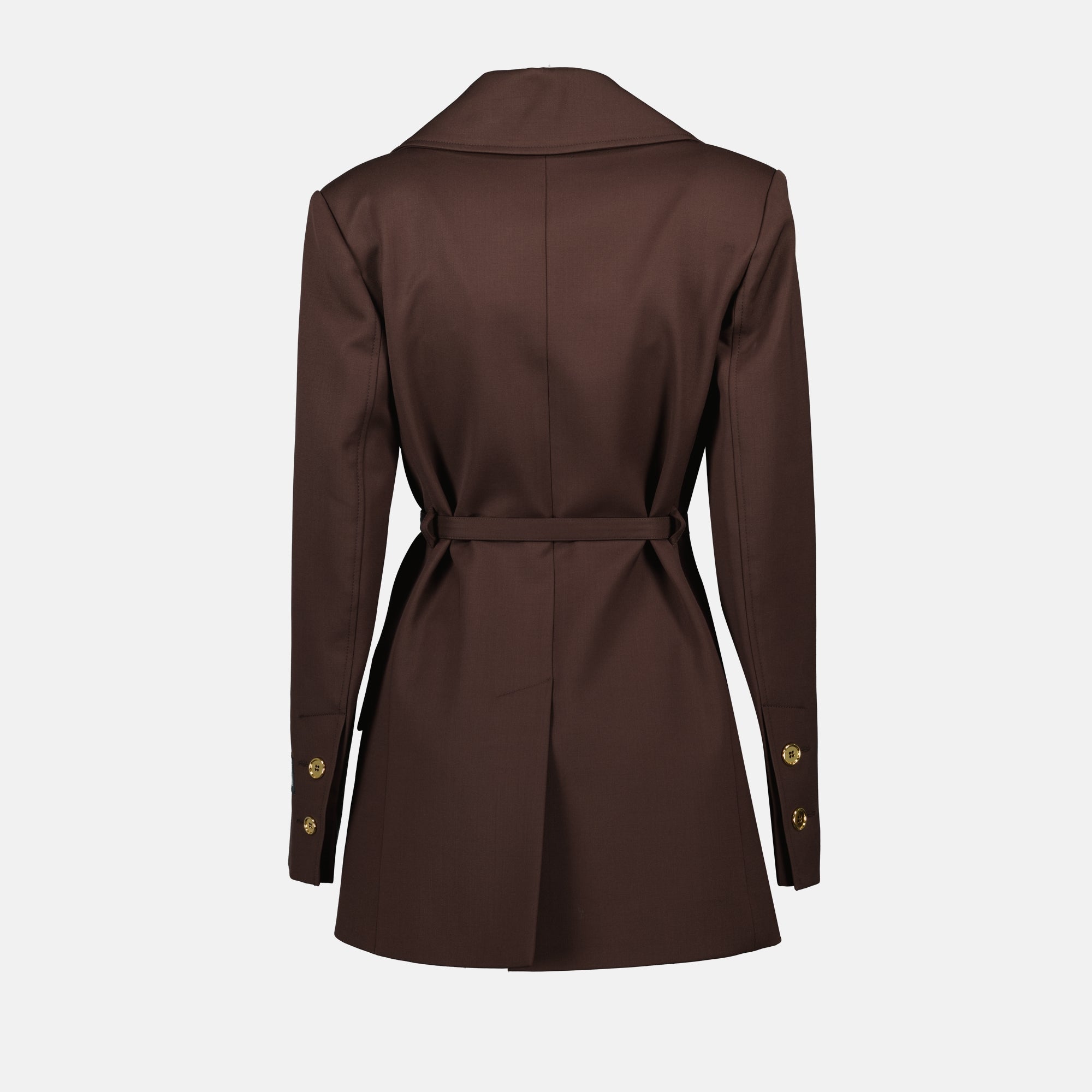 brown coat, mid-length coat, wool coat, Patou coat, Autumn-Winter fashion