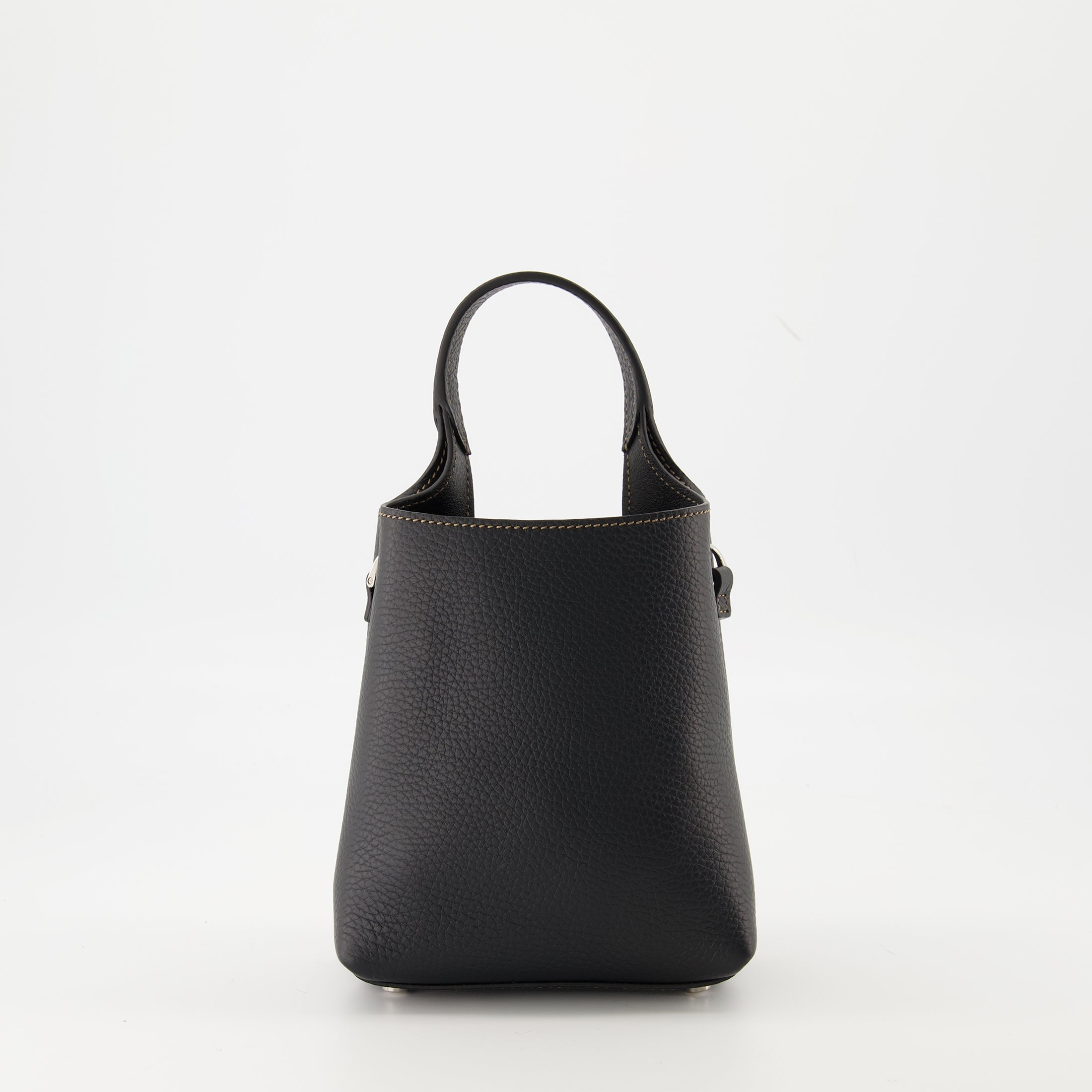 Tod's bucket bag, black leather bag, luxury handbag, calf leather accessory, designer bag
