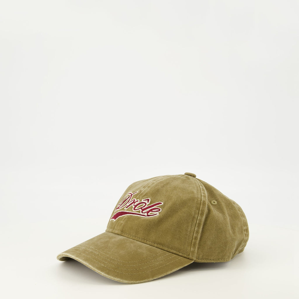 Boné de algodão caqui bordado