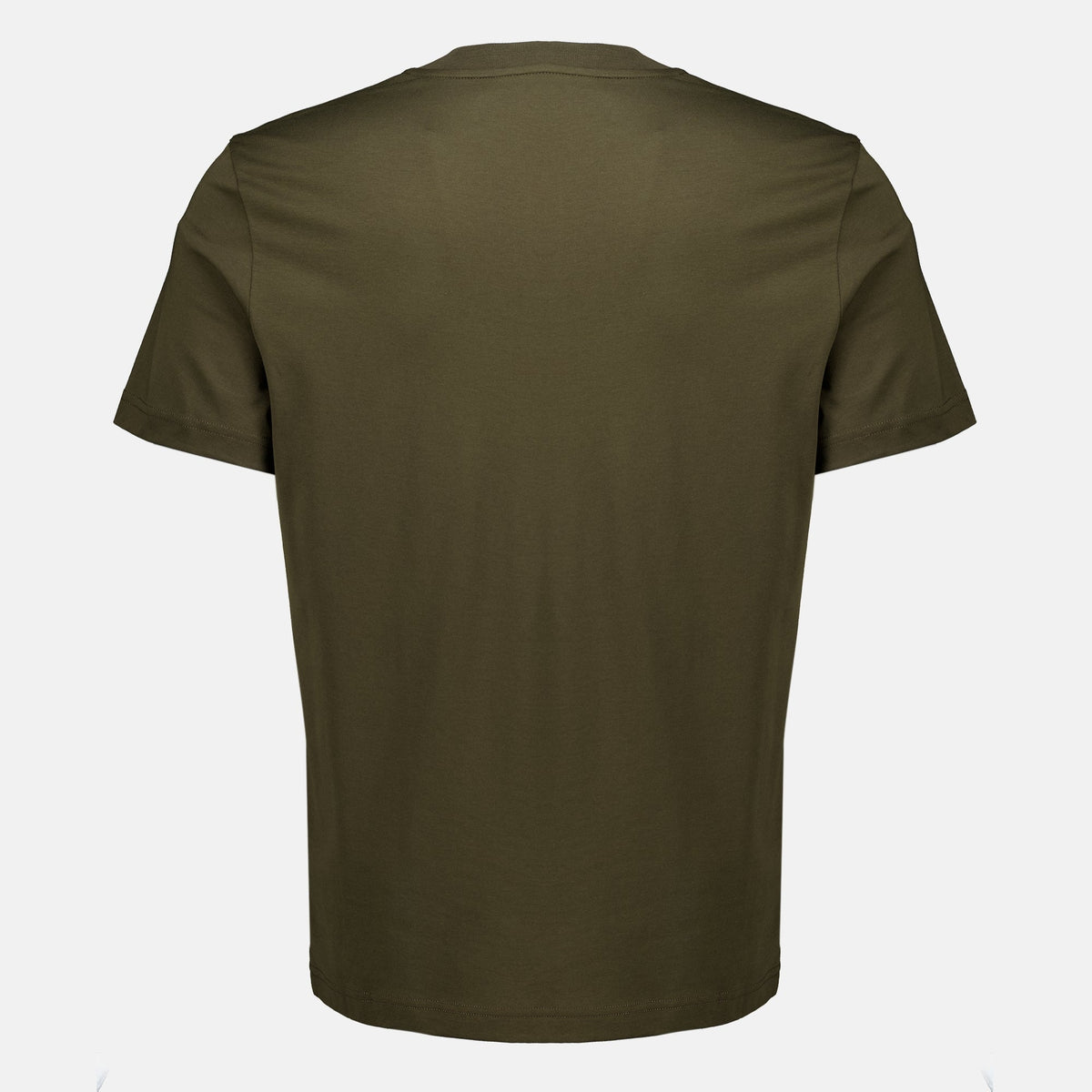 Camiseta de algodón caqui con bolsillo en el pecho