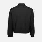 Image de la veste noire zippée classique par Ami PARIS pour homme - Saison Printemps-Été 2025 - Détail vue 2
