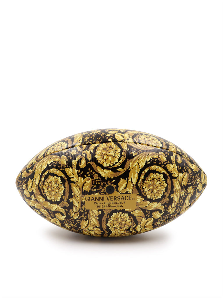 Versace Gold Football, luxurious sports accessories, high-end football, designer football, luxury athletic gear