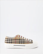 Burberry sneakers, luxury men's sneakers, checkered pattern shoes, beige sneakers, designer footwear for men