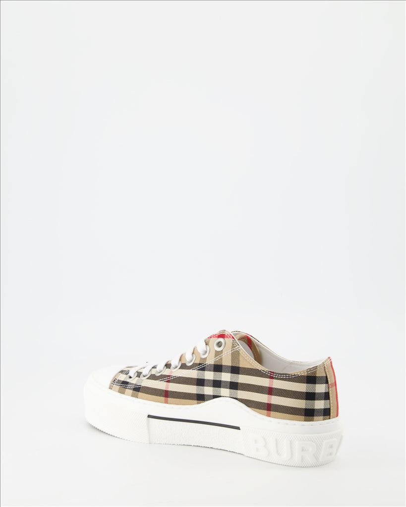 Burberry, Women's sneakers, Checkered canvas, Luxury footwear, Designer sneakers