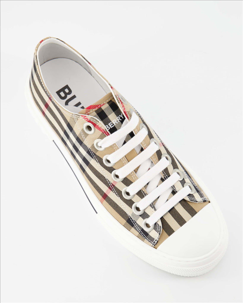 Burberry, Women's sneakers, Checkered canvas, Luxury footwear, Designer sneakers