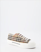 Burberry sneakers, luxury men's sneakers, checkered pattern shoes, beige sneakers, designer footwear for men