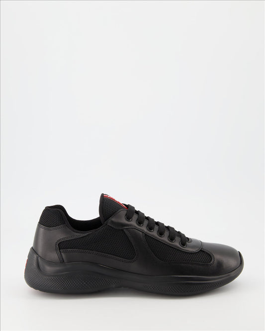 Prada, Men's Sneakers, Luxury, America's Cup, Black Shoes