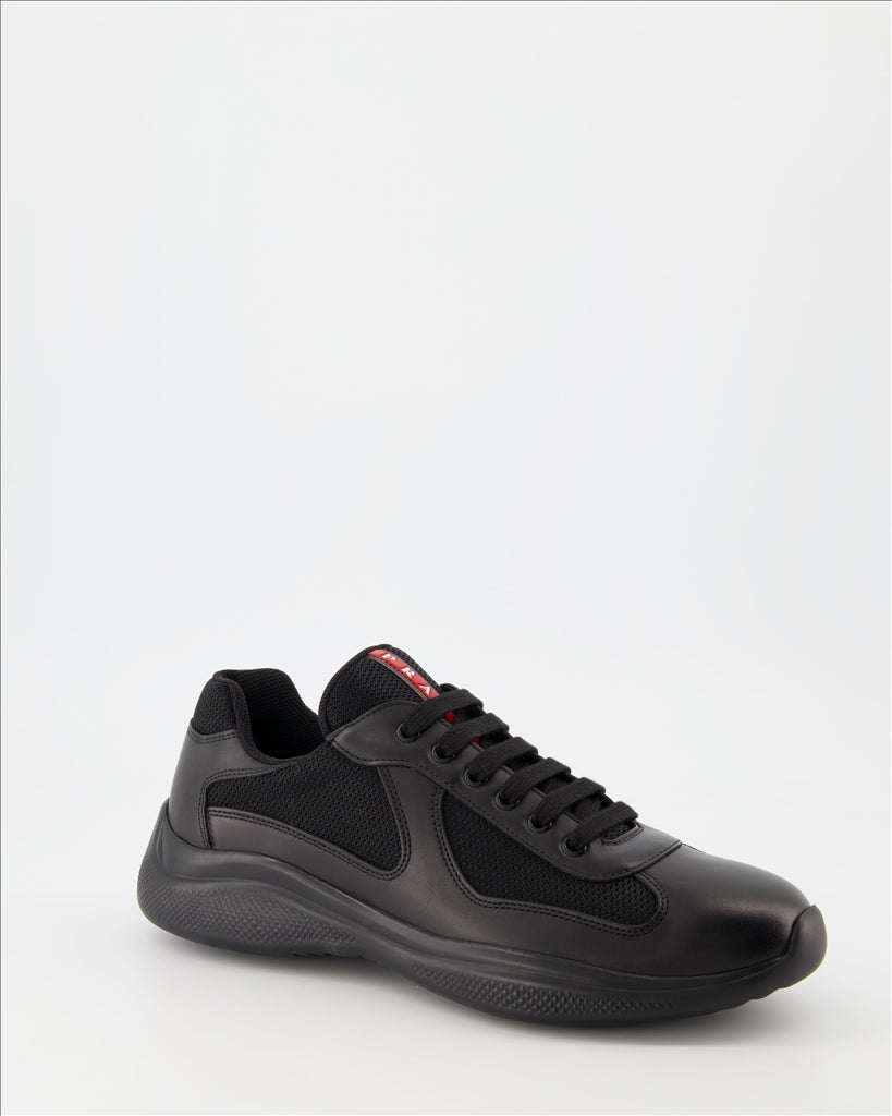 Prada, Men's Sneakers, Luxury, America's Cup, Black Shoes