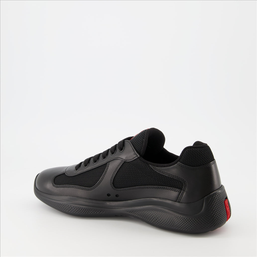 Prada, Men's Sneakers, Luxury, America's Cup, Black Shoes