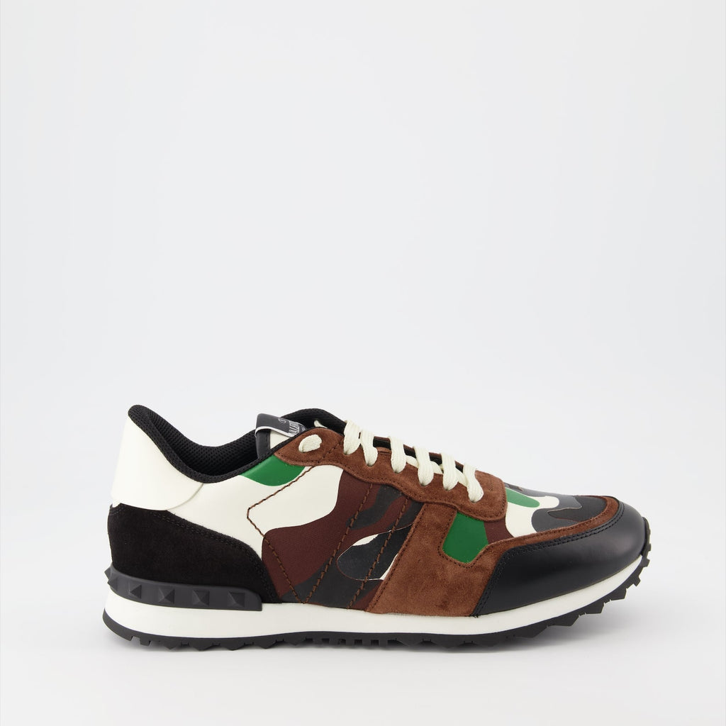 Valentino Garavani, Camouflage sneakers, luxury men's shoes, designer footwear, Rockrunner