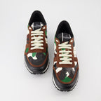 Valentino Garavani, Camouflage sneakers, luxury men's shoes, designer footwear, Rockrunner