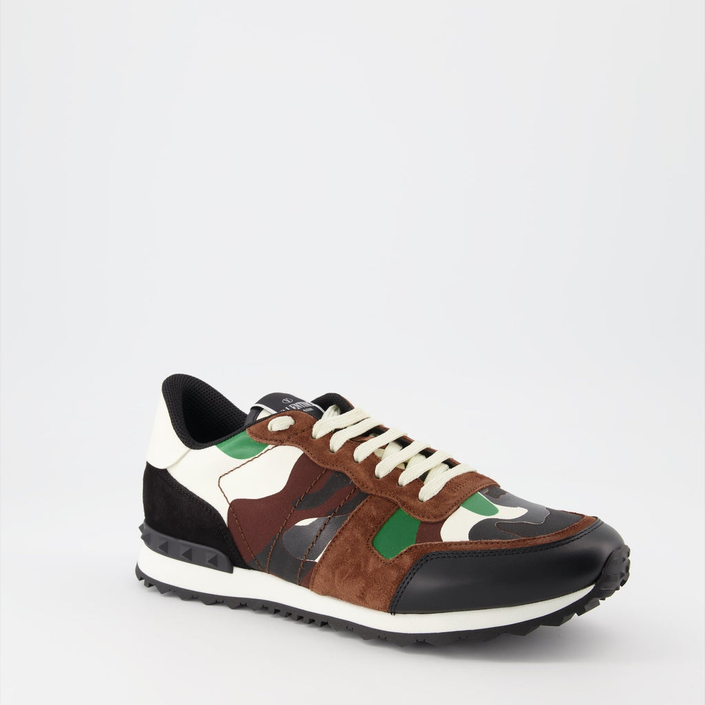 Valentino Garavani, Camouflage sneakers, luxury men's shoes, designer footwear, Rockrunner