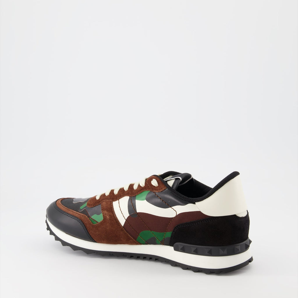 Valentino Garavani, Camouflage sneakers, luxury men's shoes, designer footwear, Rockrunner