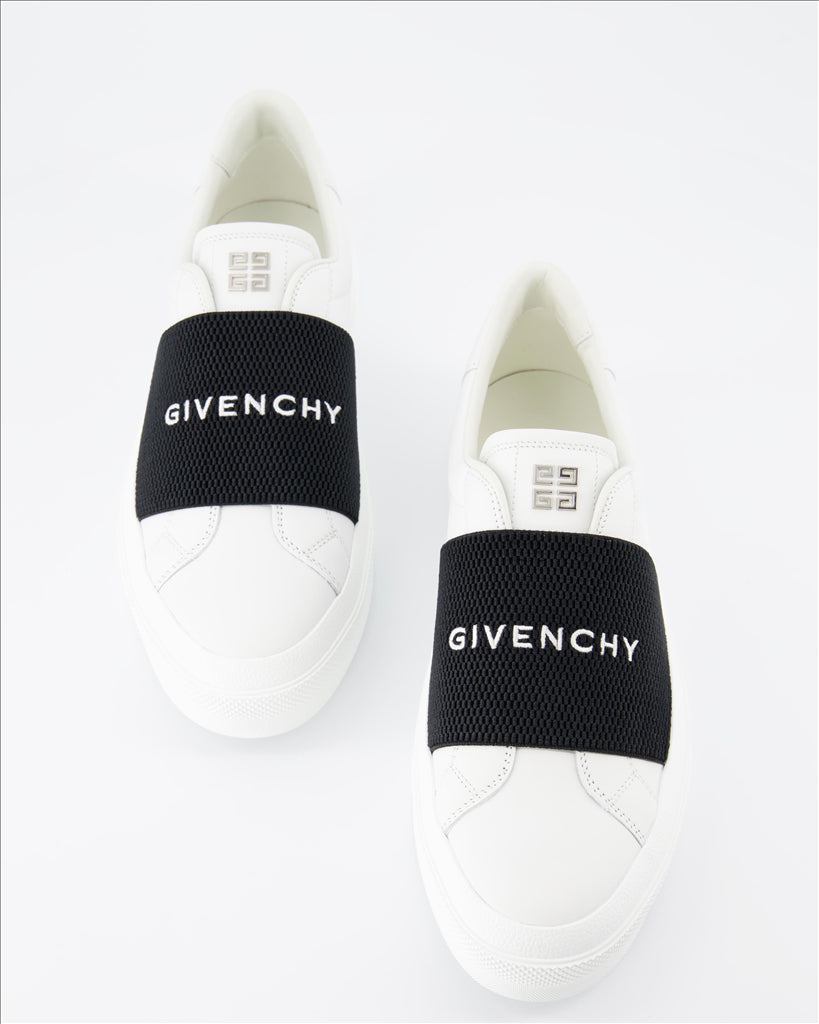 Image of City White and Black Sneakers by Givenchy for Men - Season Spring-Summer 2024 - Top Detail View