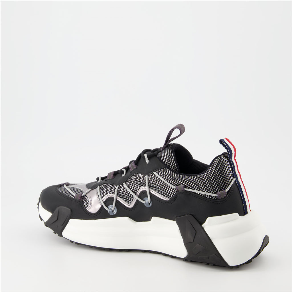 Moncler, black sneakers, luxury men's shoes, fashionable sneakers, elegant comfort